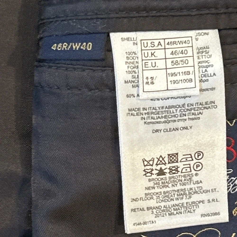 Brooks Brothers policies wool